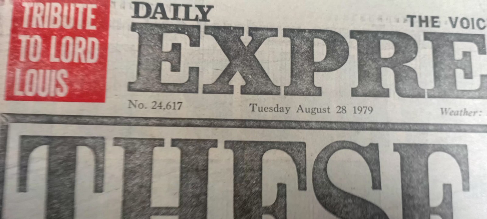Aug 29 1979 Newspaper Daily Express Mountbatten Killed Ira Charles Philip Uncle