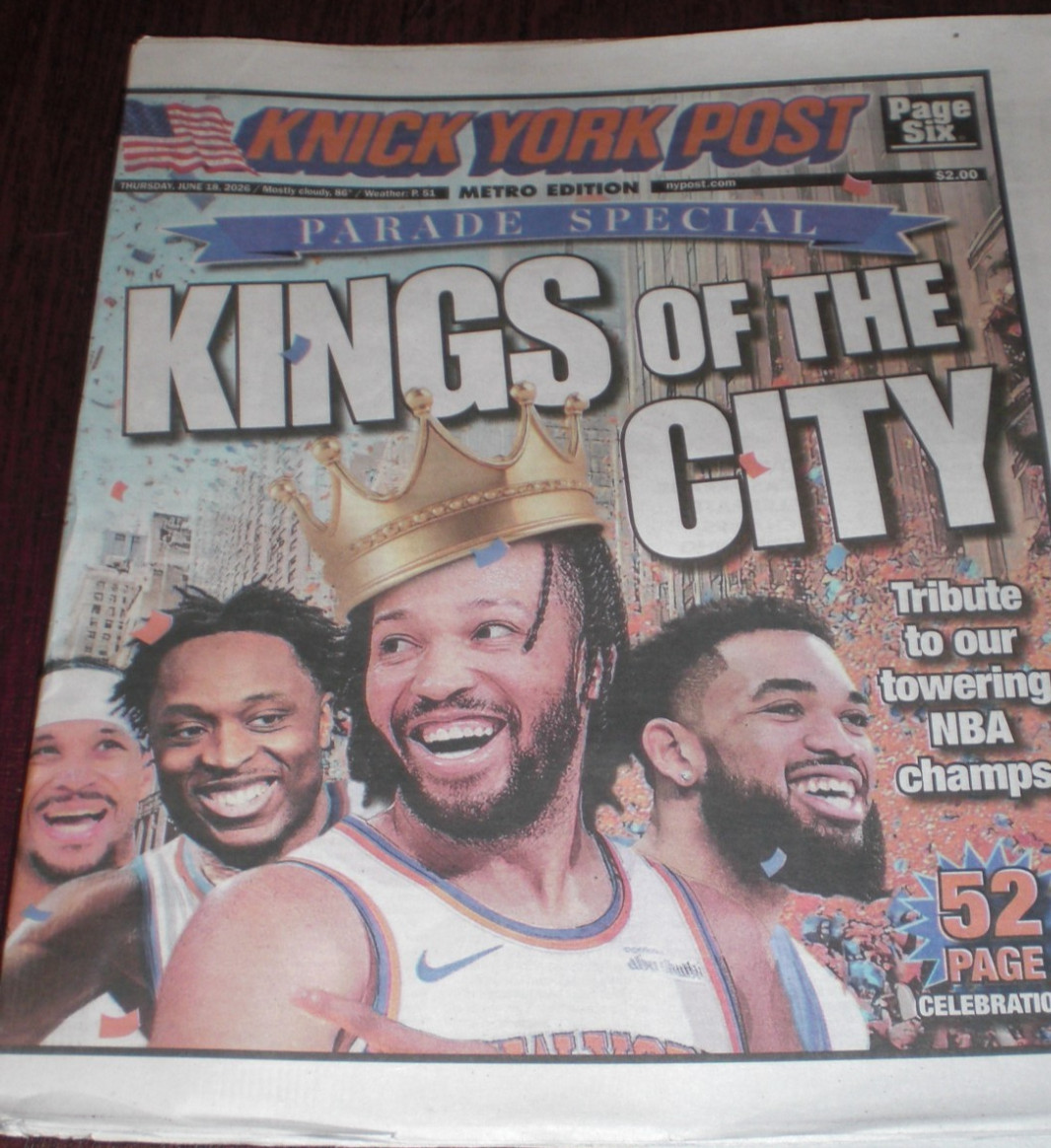 NEW YORK POST KNICKS PARADE SPECIAL ISSUE KINGS OF THE CITY 6/18/2026 – CHEAP!
