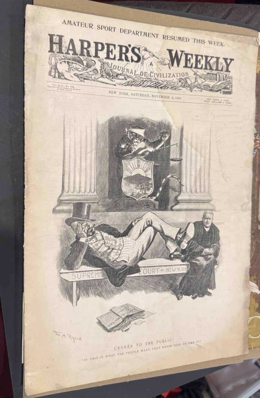 1898 Harper’s Weekly Journal New York Magazine Book