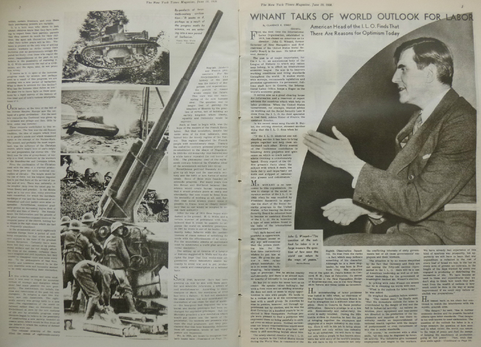 1938 JUNE 19 AUDUBON BIRD’S ANDRE MAUROIS – RUSSIA CROPS NORTH AFRICA NY TIMES