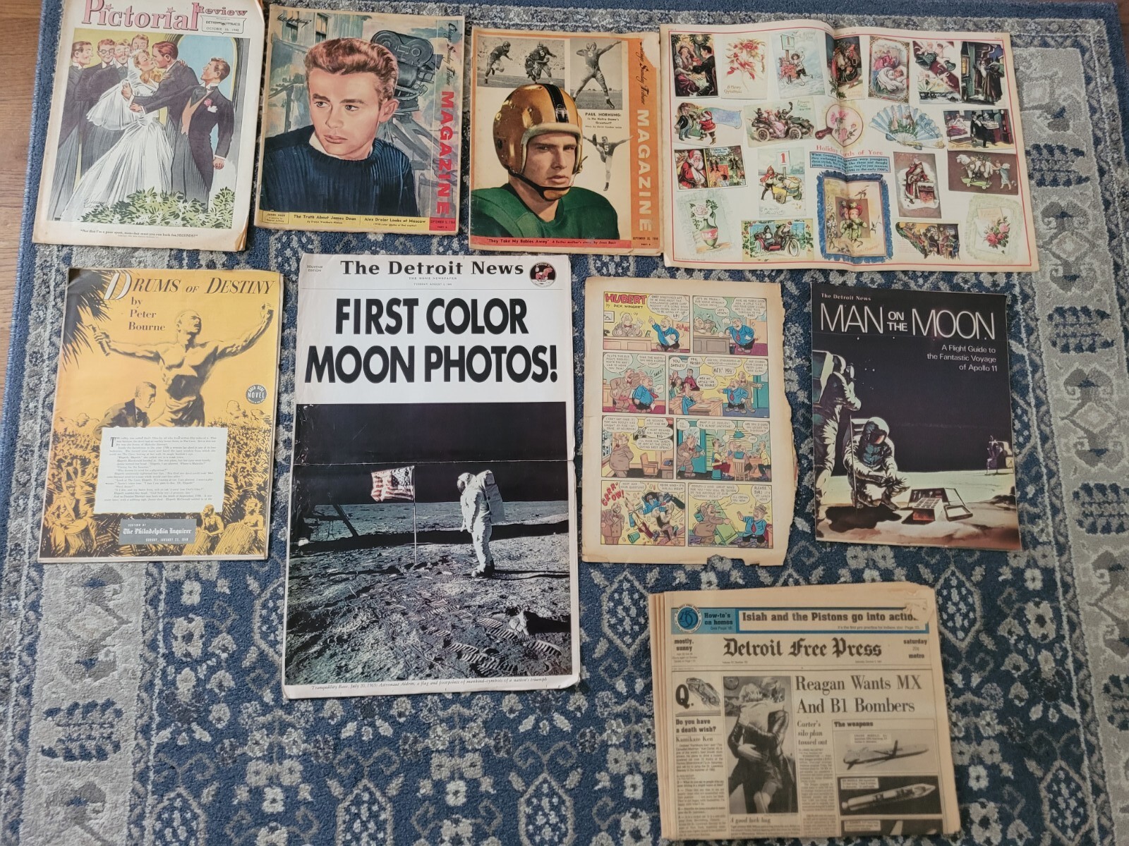 1940’s To 80’s Newspapers Magazines Lot Moon Landing James Dean More