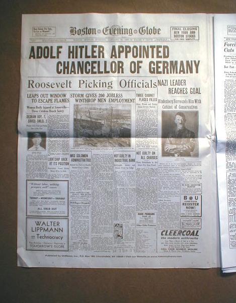 1933-1946 reprint display Newspapers REMEMBRANCE of THE HOLOCAUST Judaica WW II