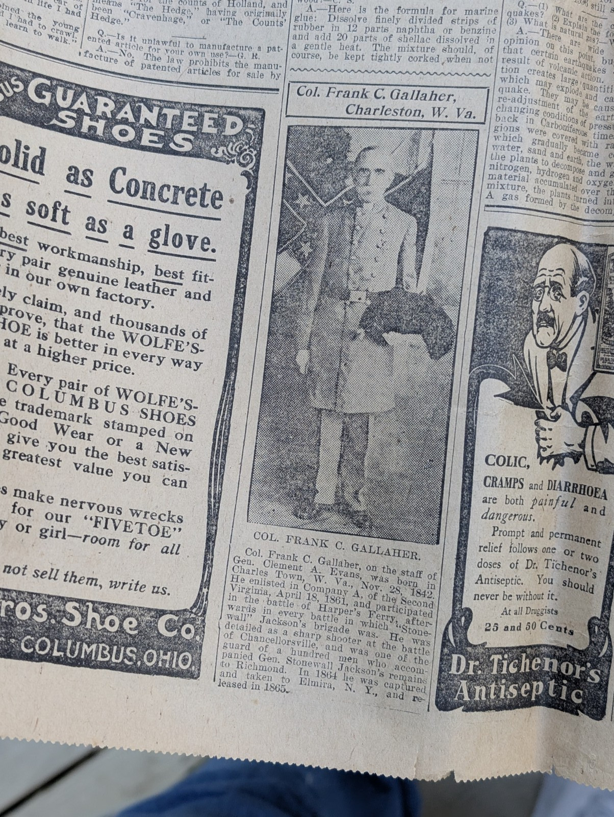 1909 MEMPHIS TENNESSEE COMMERCIAL APPEAL UCV REUNION CAR ADS COCA COLA PEPSI ADS