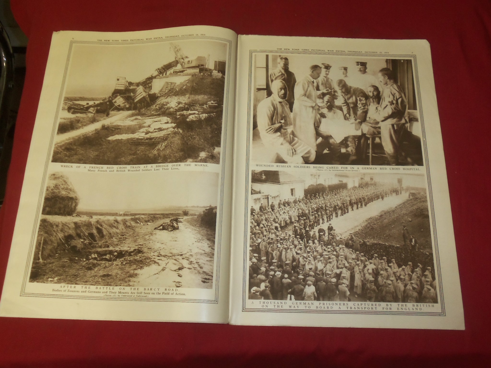 1914 OCTOBER 15 NY TIMES PICTORIAL WAR EXTRA SECTION – BELGIAN CAVALRY – NP 3933