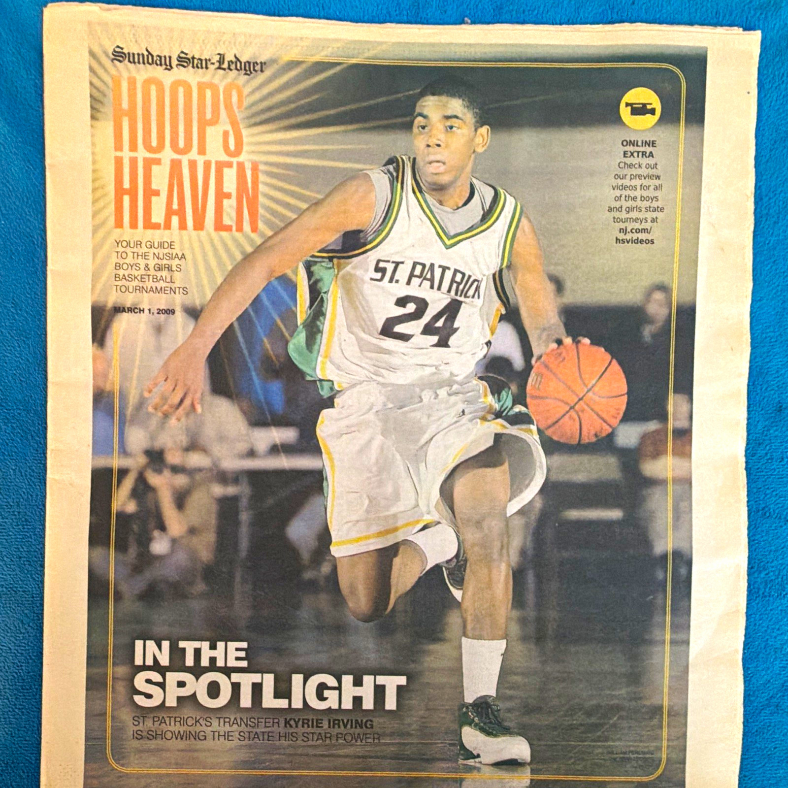 2009 Kyrie Irving Star-Ledger Hoops Heaven High School Basketball Newspaper