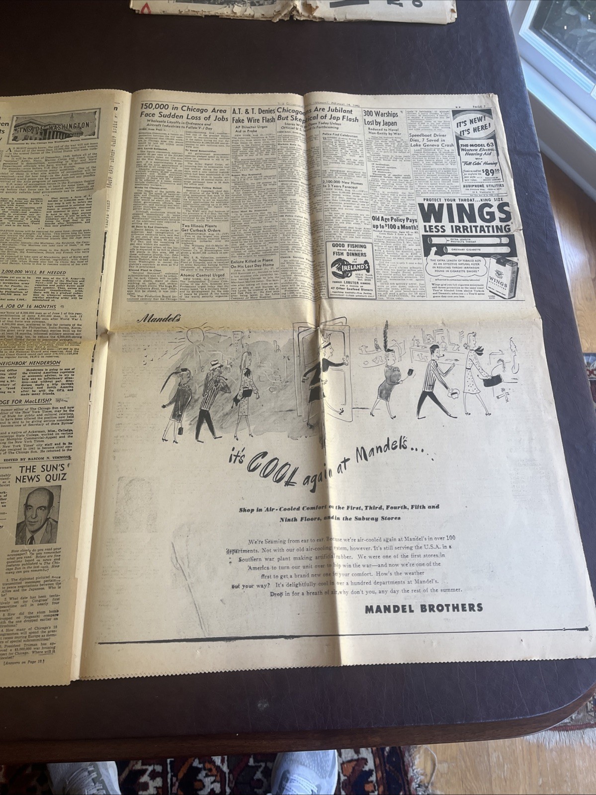 August 14 1945 Chicago Sun Extra Peace Victory End Of World War II