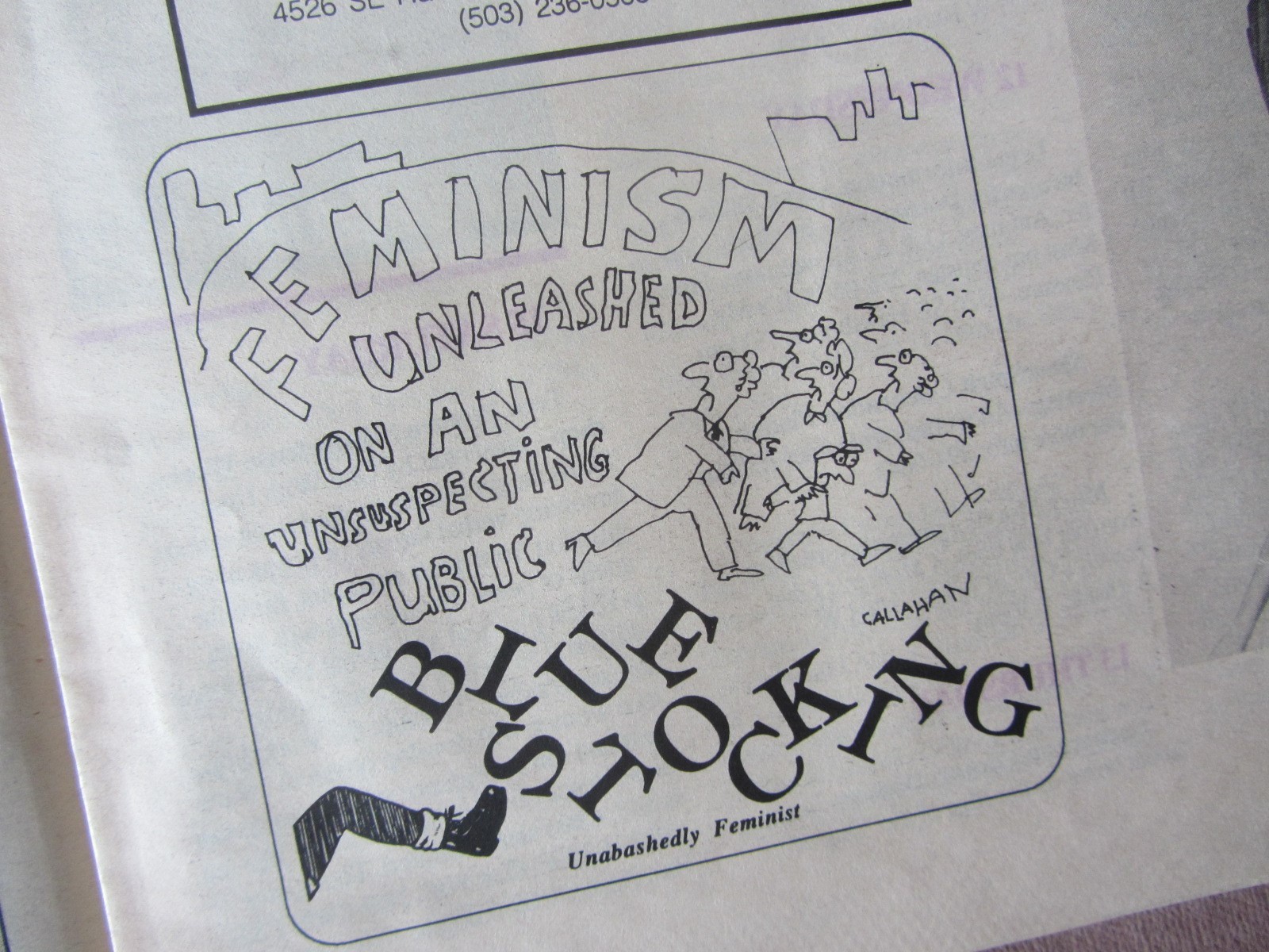 1993 Blue Stocking Newspaper Vol 1 # 5 * Feminist Radical Commentary Portland OR