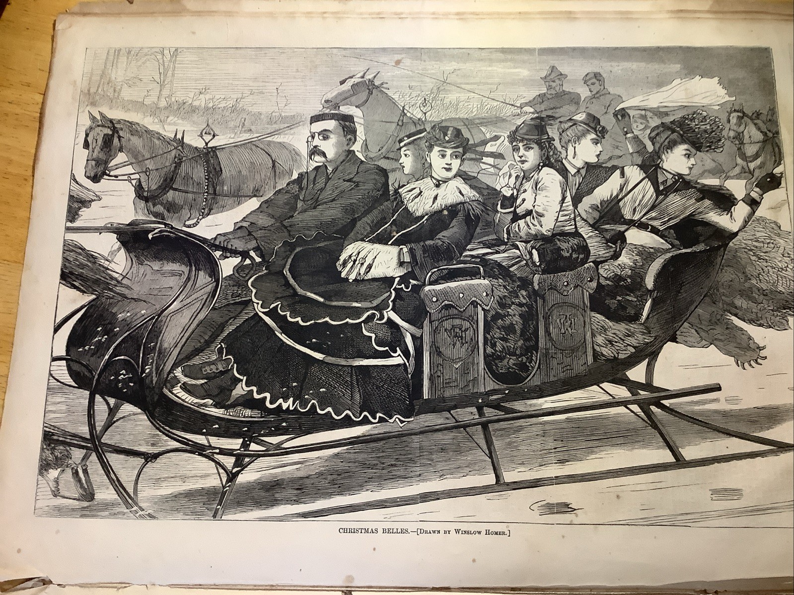 1869 HARPER’S WEEKLY NEWSPAPER ~ SANTA COVER ~ WINSLOW HOMER PRINT