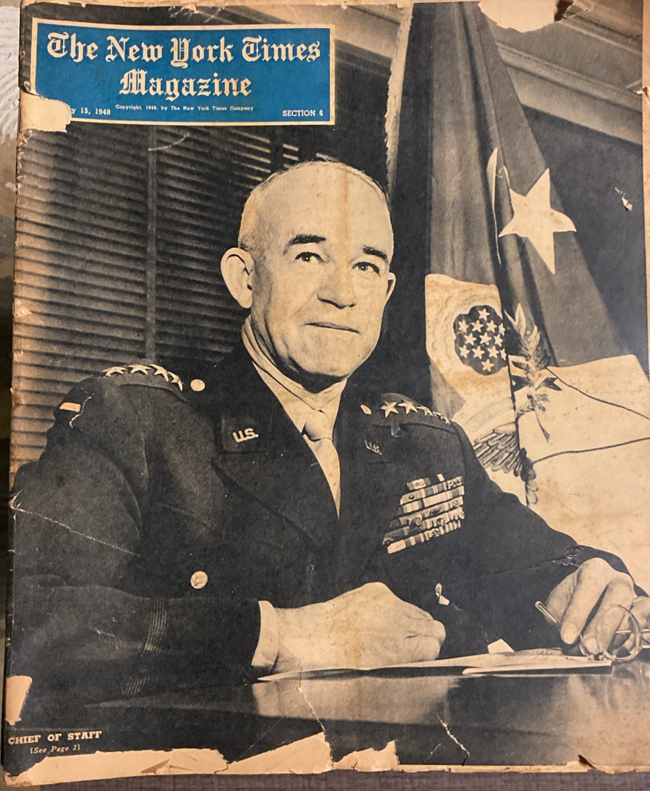 1948 February 15 OMAR BRADLEY SHORTALL HOLMES SHEPARD CLEOPATRA STEINBECK Times