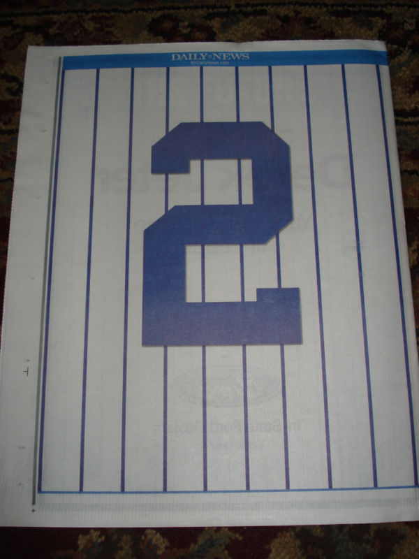 DEREK JETER DAILY NEWS NEWSPAPER INSERT NY YANKEES 9/13/09 RARE HALL OF FAME