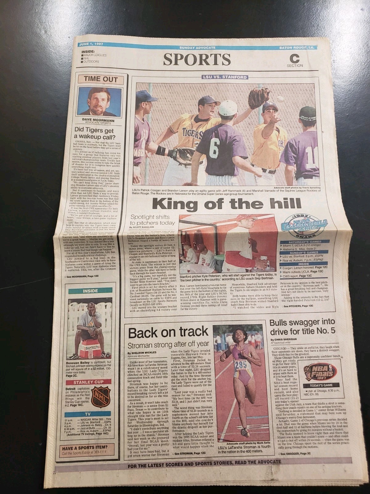 LSU Tigers 1997 Baseball College World Series CWS The Advocate Newspapers