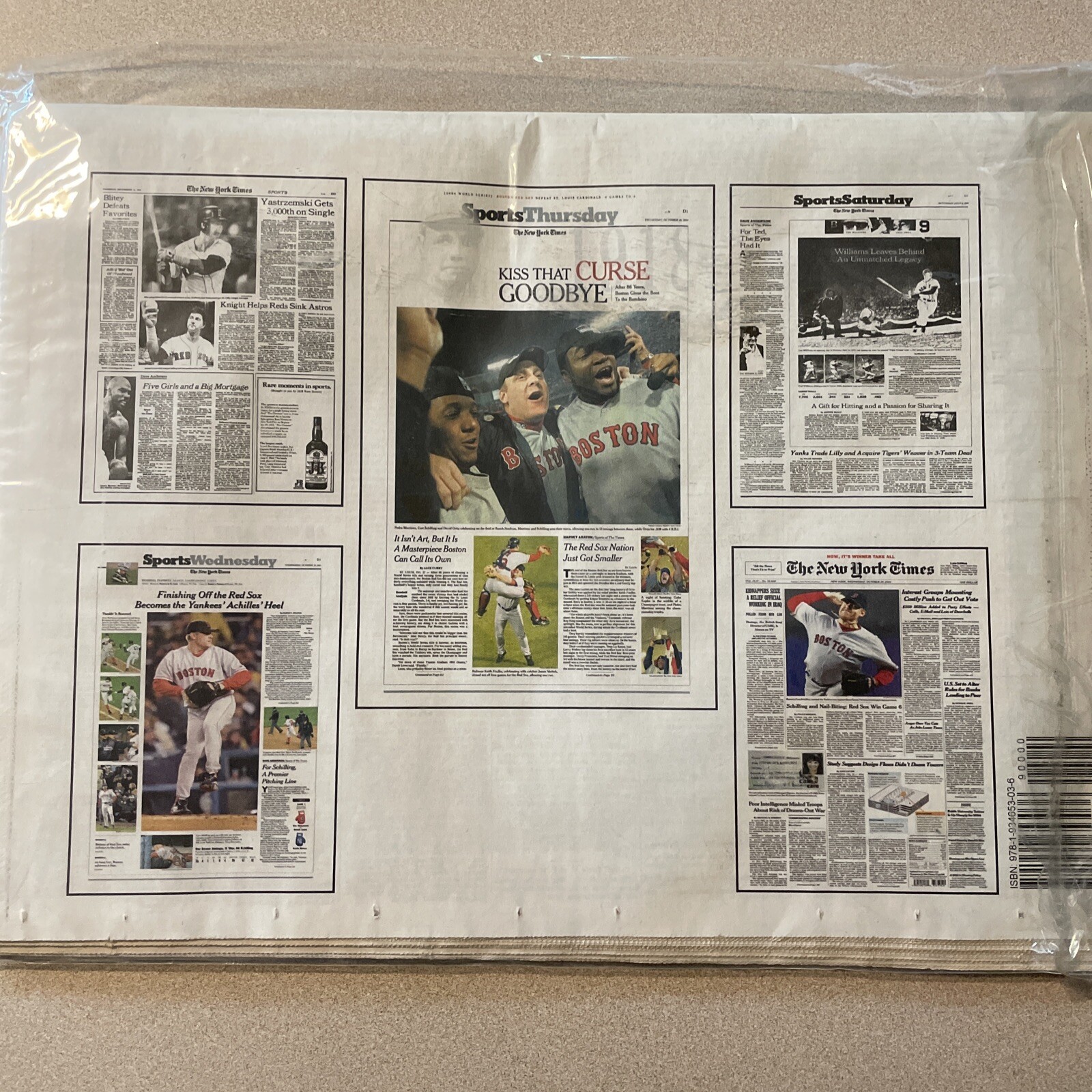 BOSTON RED SOX HISTORY MLB GREATEST MOMENTS NEW YORK TIMES PAPER 2009 NEW