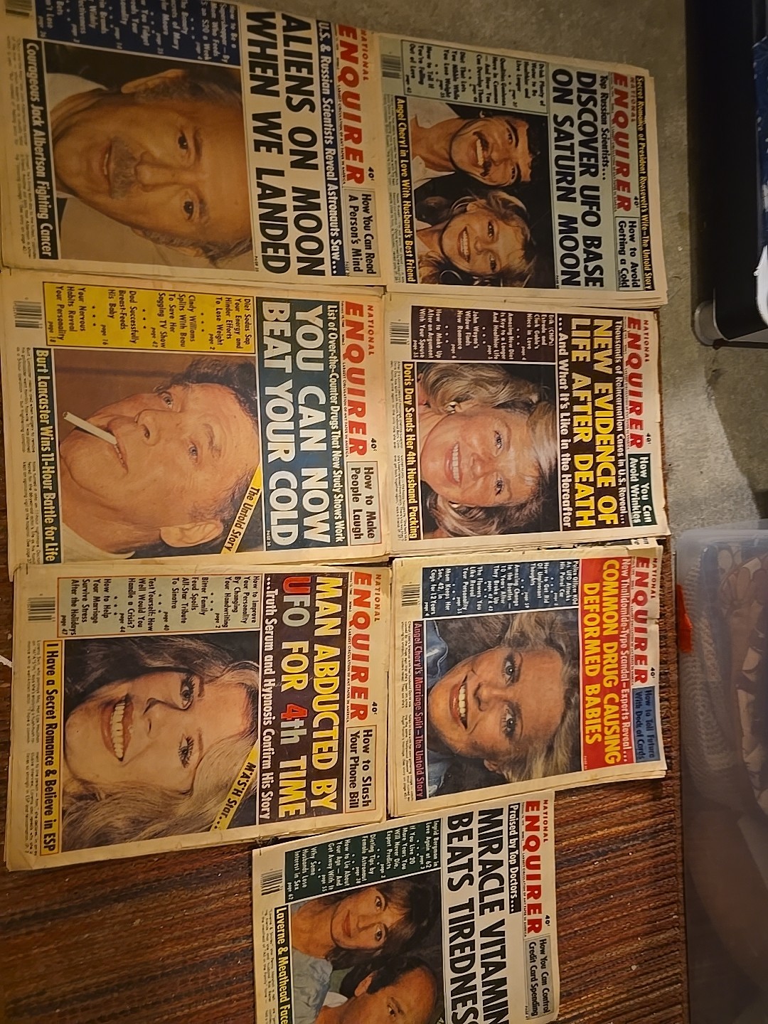 Vintage Lot Of 7 ‘National ENQUIRER’ Magazines (4) 1979 And (2) 1980 Editions