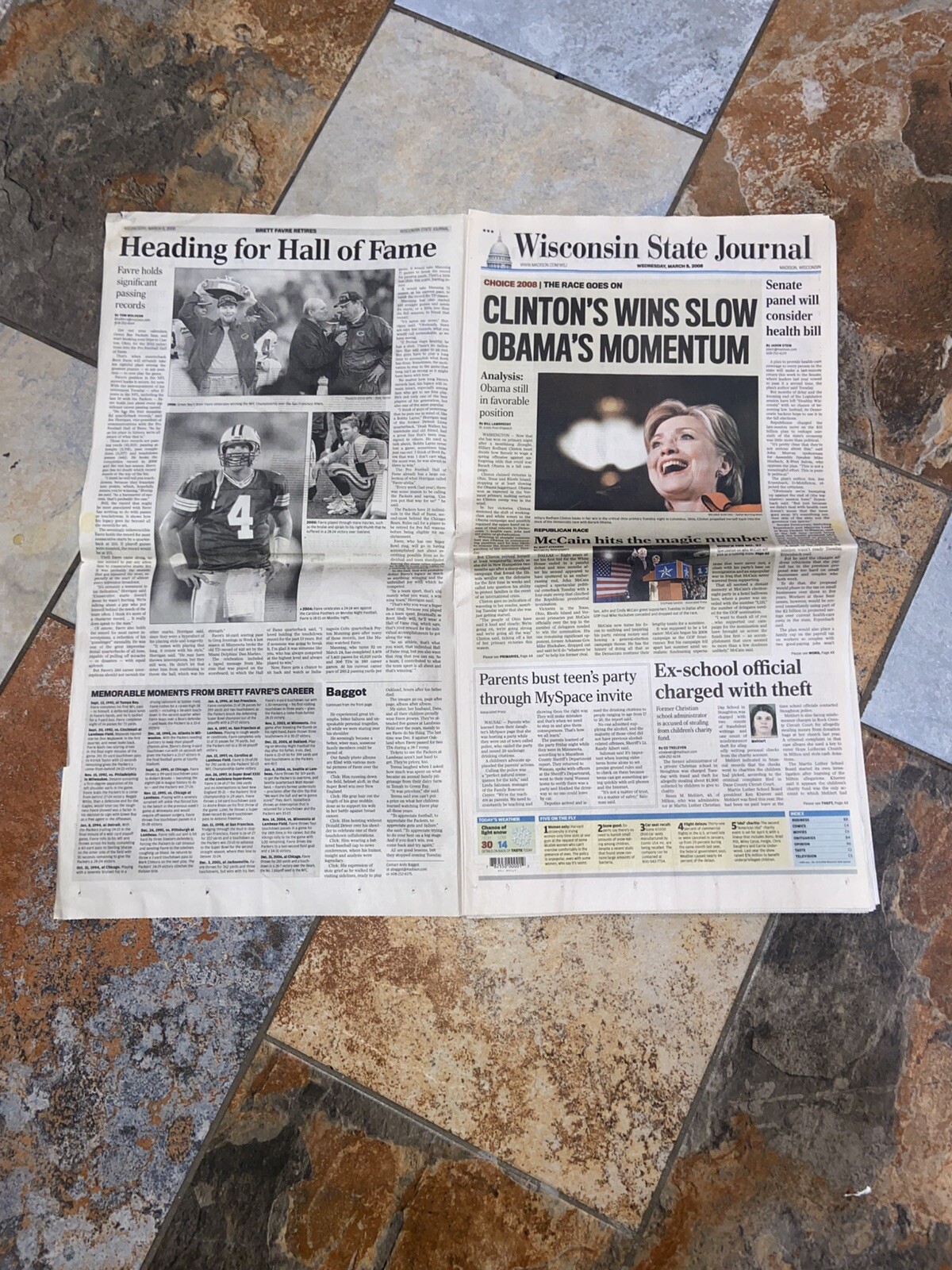 2008 Wisconsin State Journal Brett Favre Commemorative Edition “ Farewell”