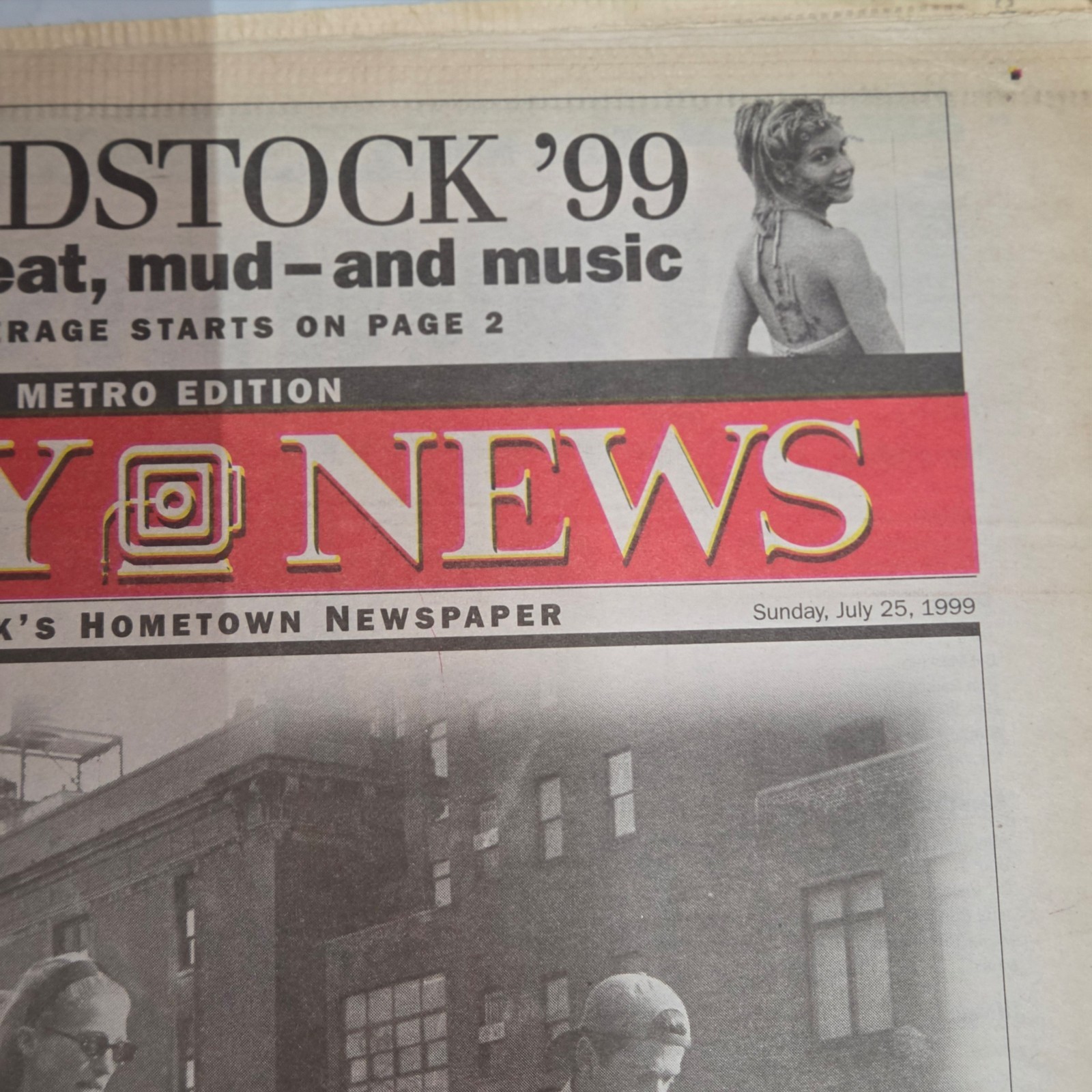 Daily News July 25 1999 JFK Jr Carolyn Bessette Tribute Woodstock 99 Newspaper