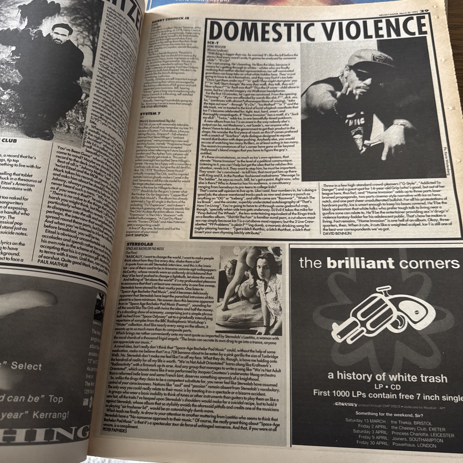 Melody Maker Newspaper – March 20th 1993 – Suede Front Cover