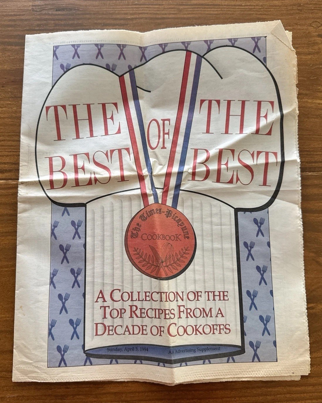 Times-Picayune Best of the Best 1994 Louisiana Cookbook Recipe Supplement