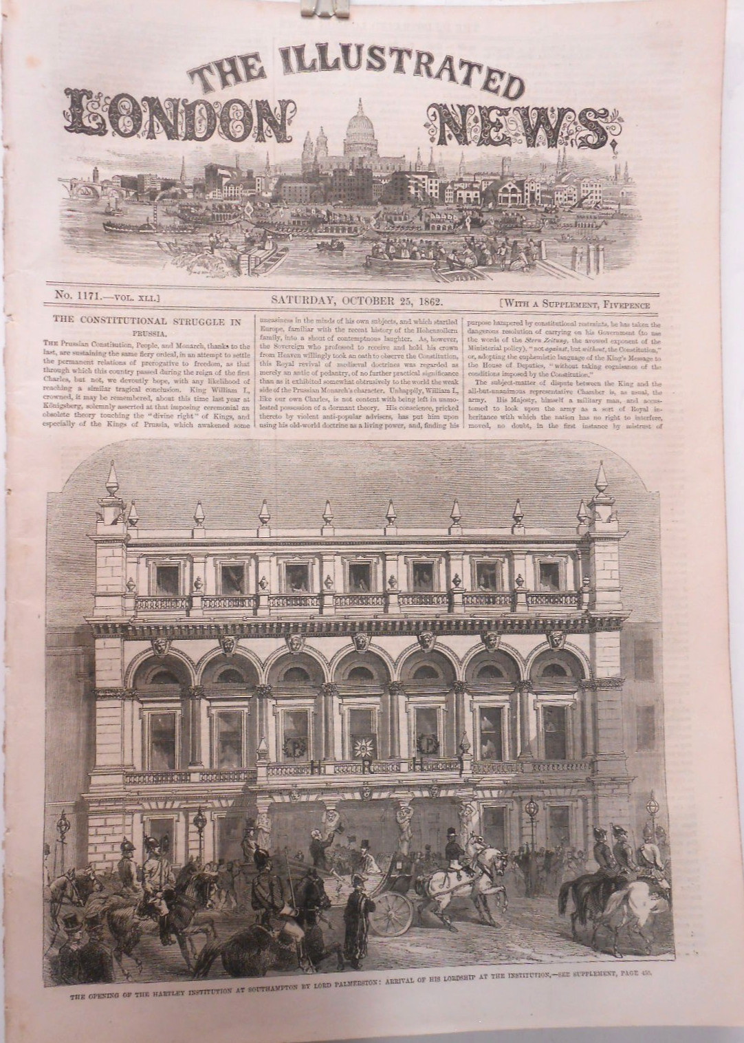 Newspaper – U.S. Civil War- Chambersburg – Perrysville -Corinth- NY Draft- 1862