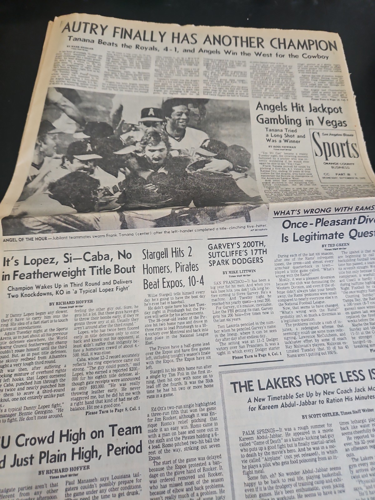 LOS ANGELES TIMES SEPTEMBER 26 1979 COMPLETE ORIGINAL HUGE NEWSPAPER 132 PAGES