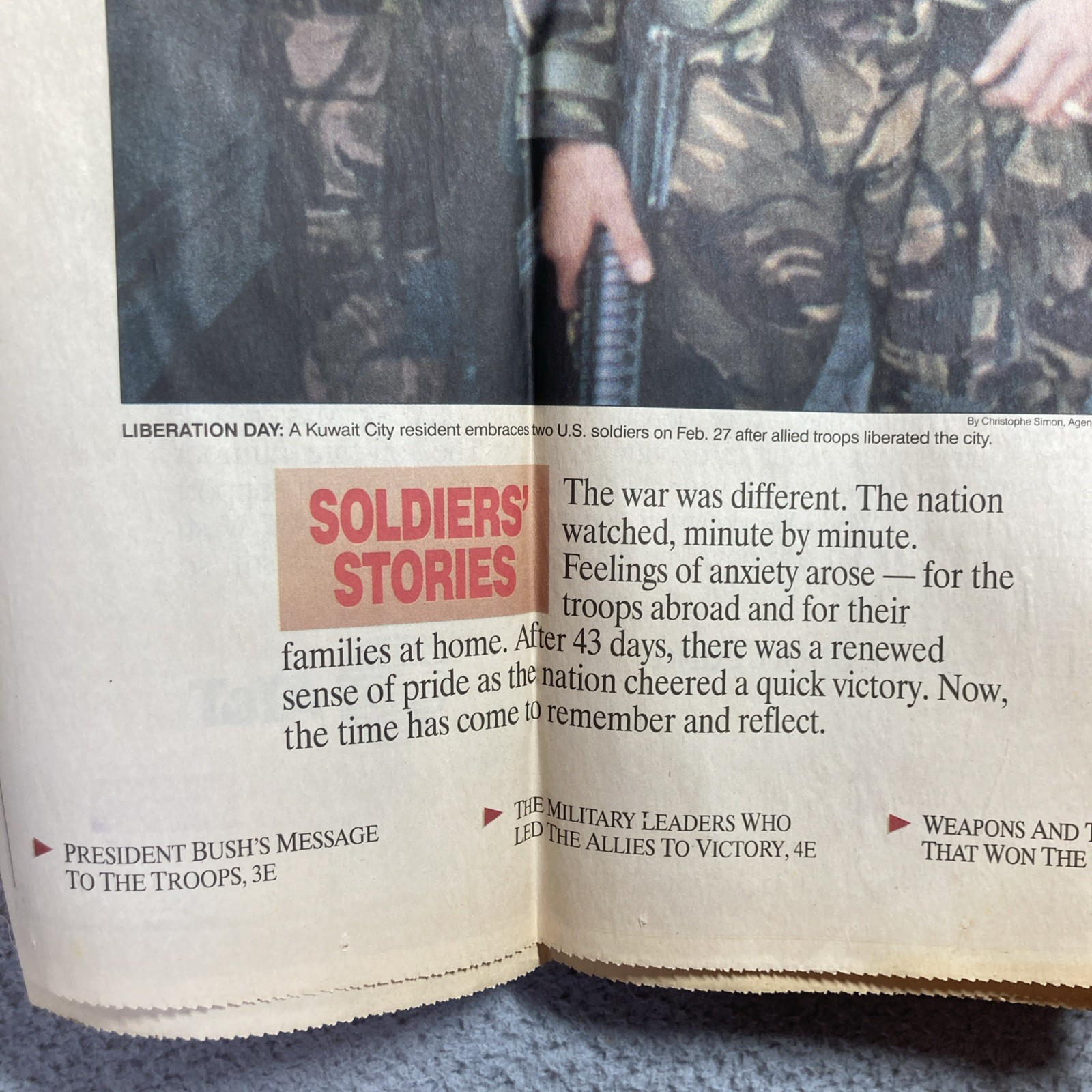 War In Gulf Headlines, Newspaper, USA Today Commemorative Edition March 8, 1991