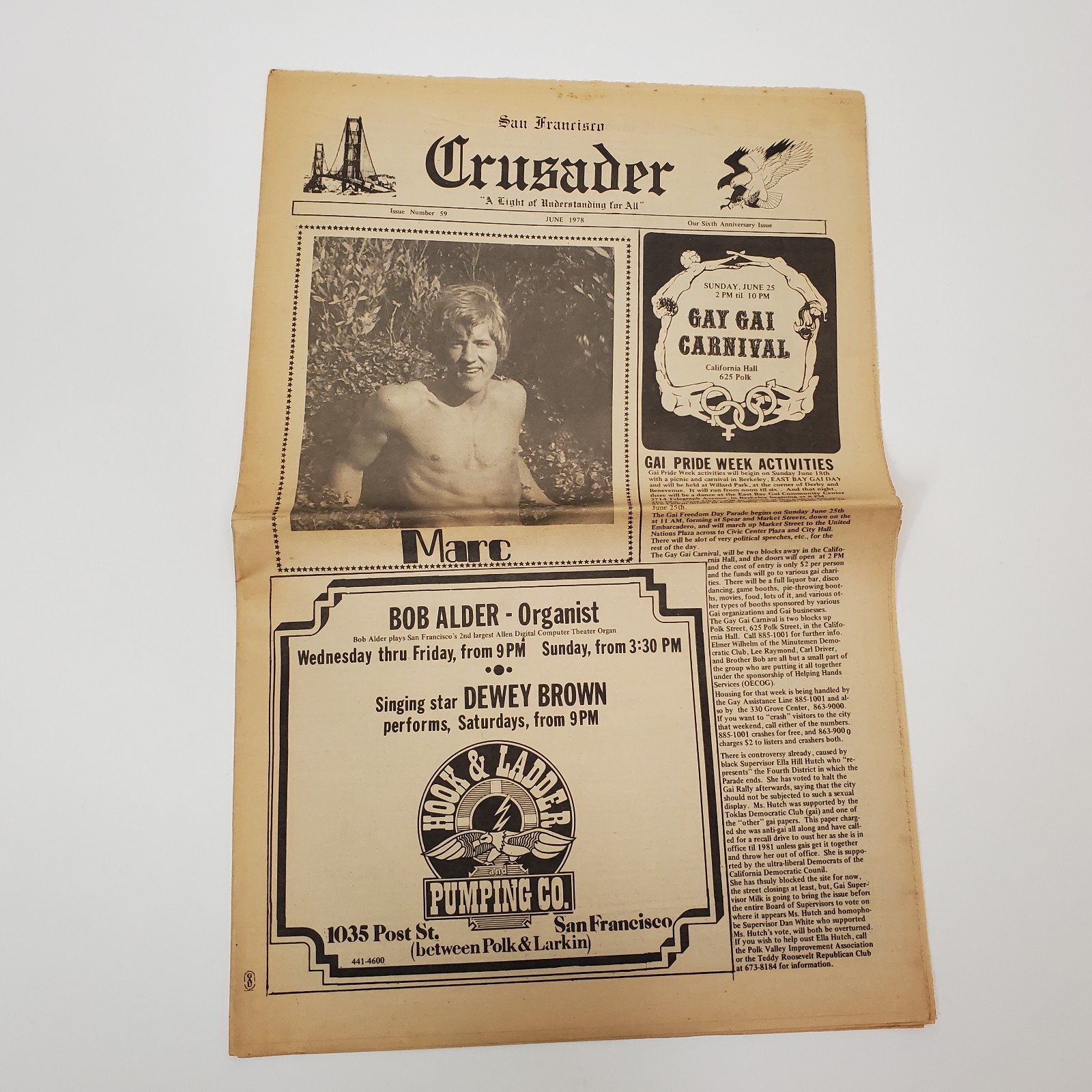 VTG June 1978 San Francisco Crusader Newspaper Issue 59 LGBTQ Political Ephemera