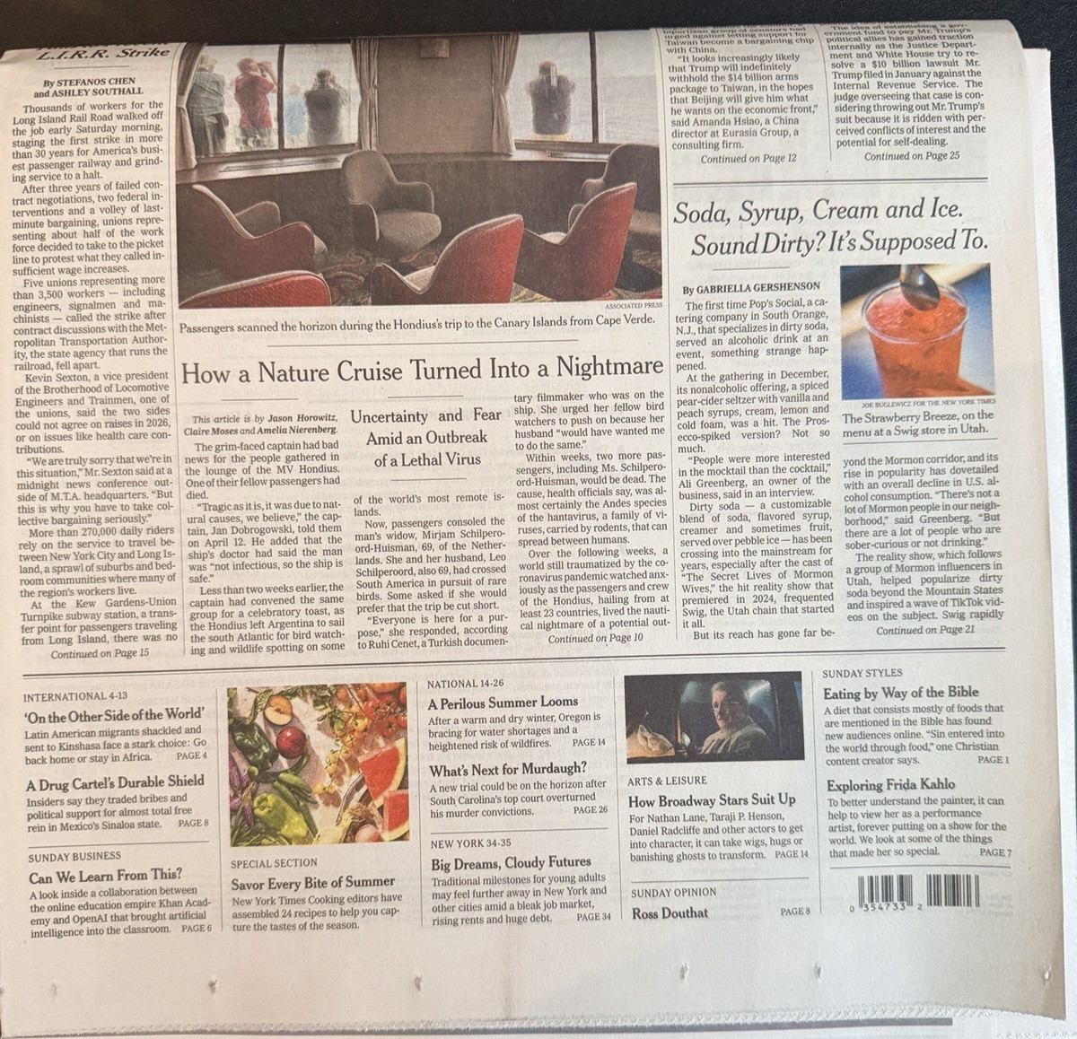 The New York Times Newspaper May 17 2026 SUNDAY Complete Print Paper UNREAD Nyt