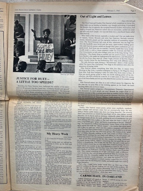Two Issues : San Francisco Express Times 2/1/68 & 5/2/68 Black Panthers and MLK
