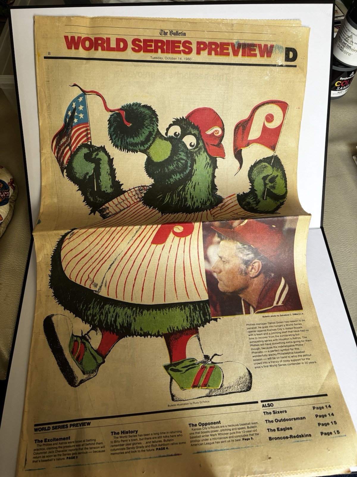 Vintage 1980 Philadelphia Bulletin and Inquirer World Series Ephemera Newspaper