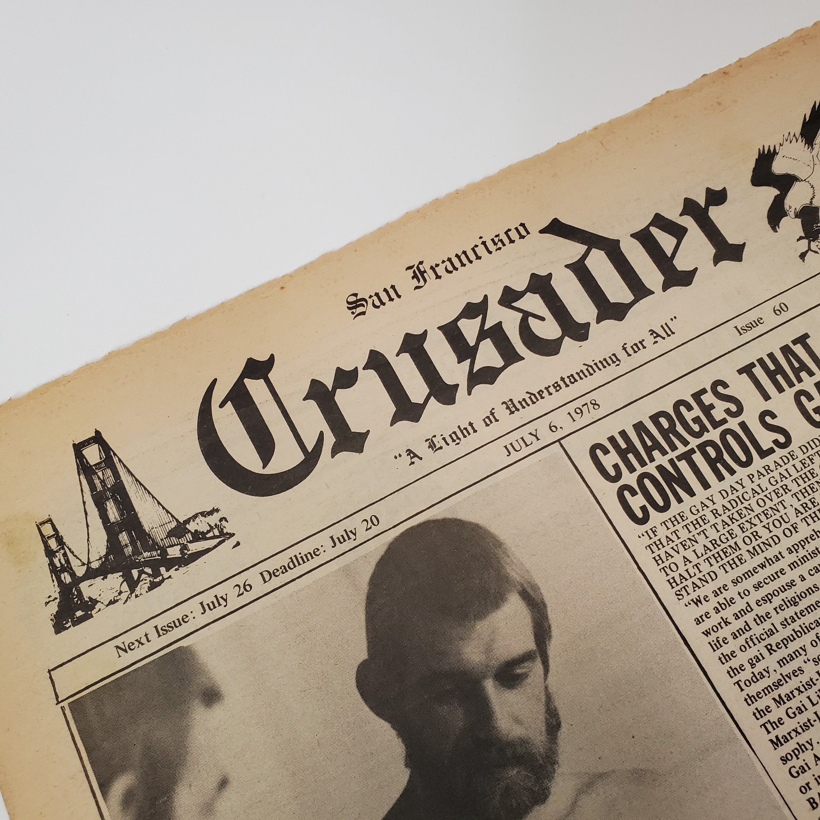 VTG July 1978 San Francisco Crusader Newspaper Issue 60 LGBTQ Political Ephemera