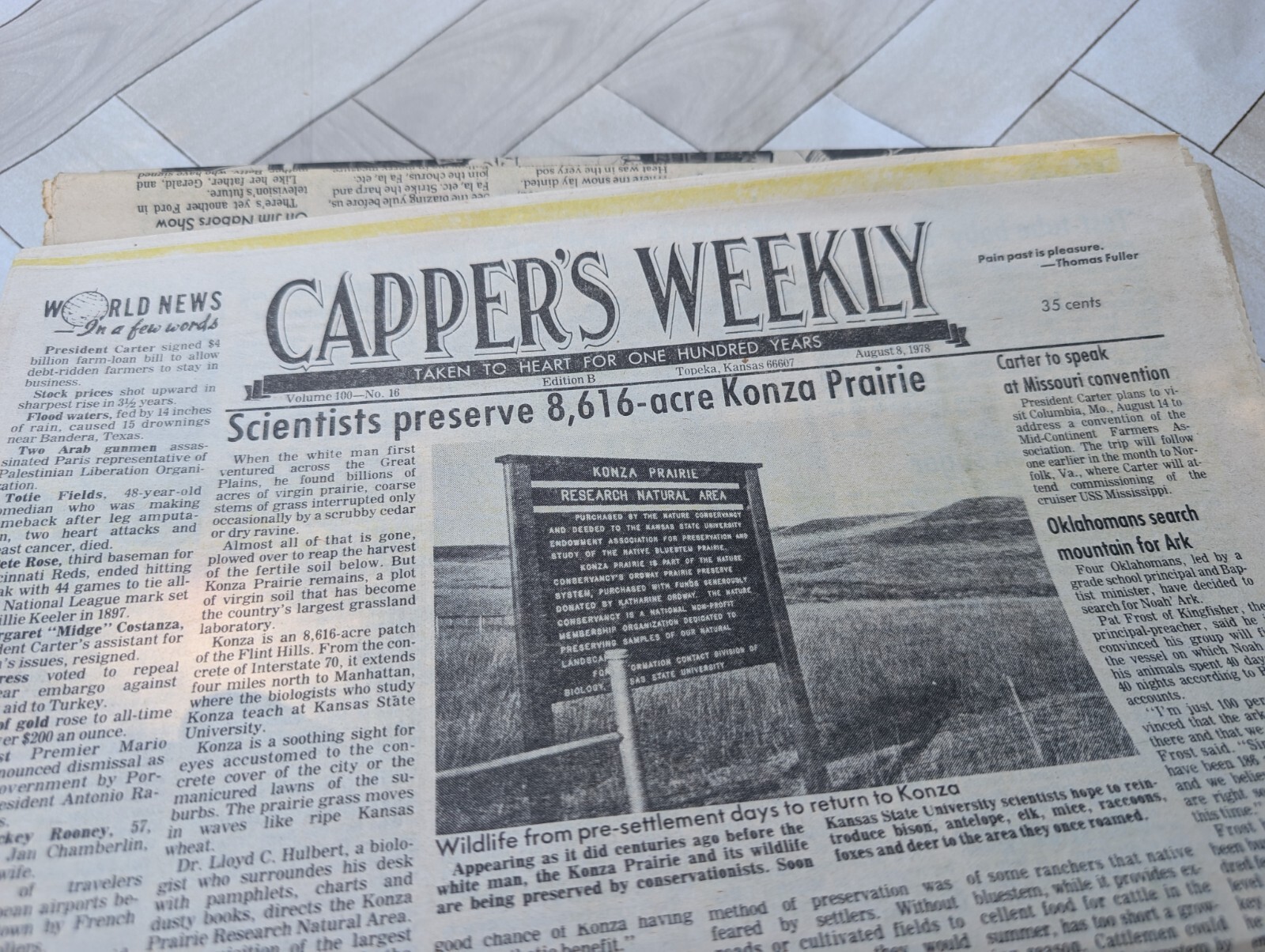 Mystery Set of Vintage Newspapers Capper’s Weekly 1970s Junk Journal 6 days