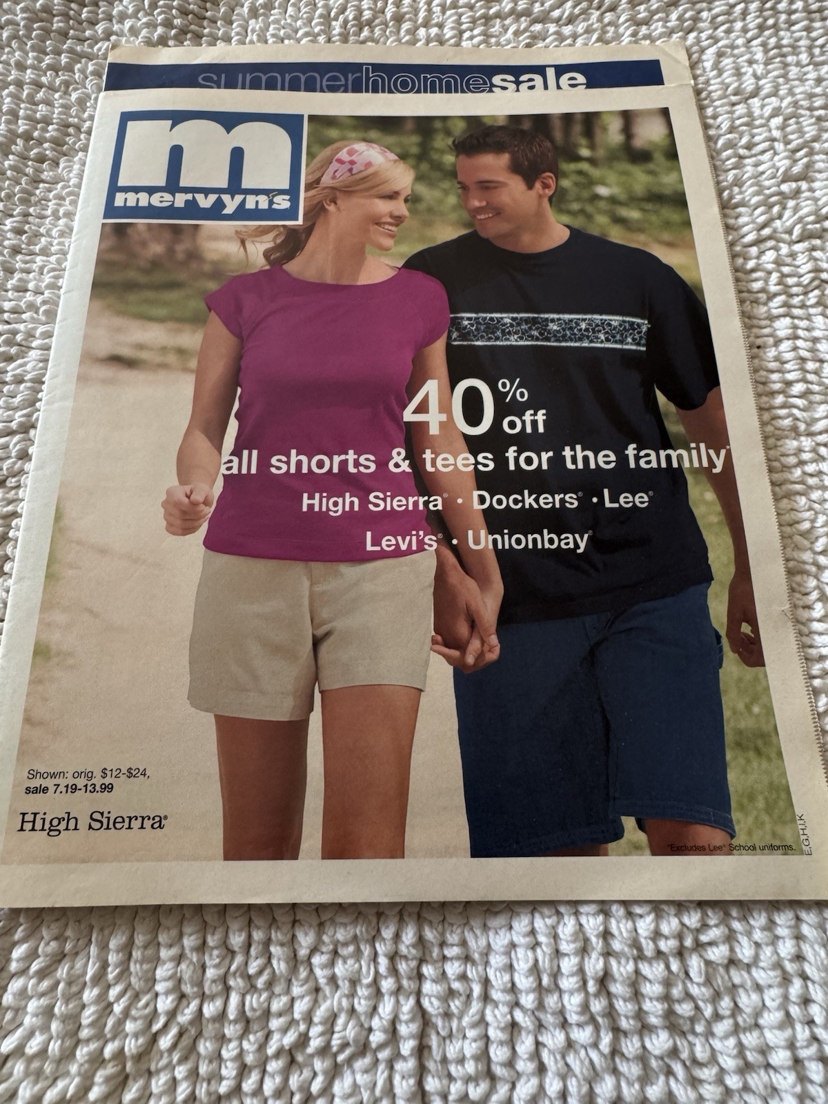 Mervyn’s Insert 40% OFF ALL SHORTS & TEES 2005 24 Pages EXCELLENT
