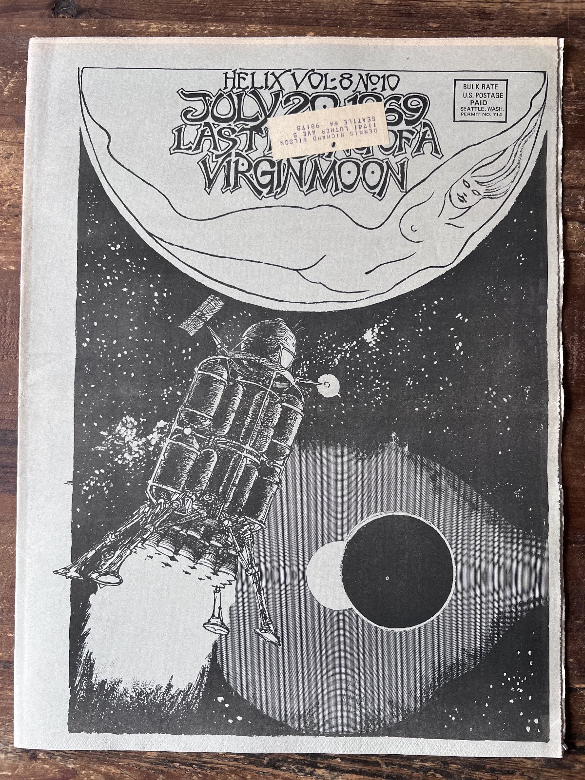 Seattle Helix Counterculture Psychedelic Newspaper 8/10 Blind Faith 1st US Tour