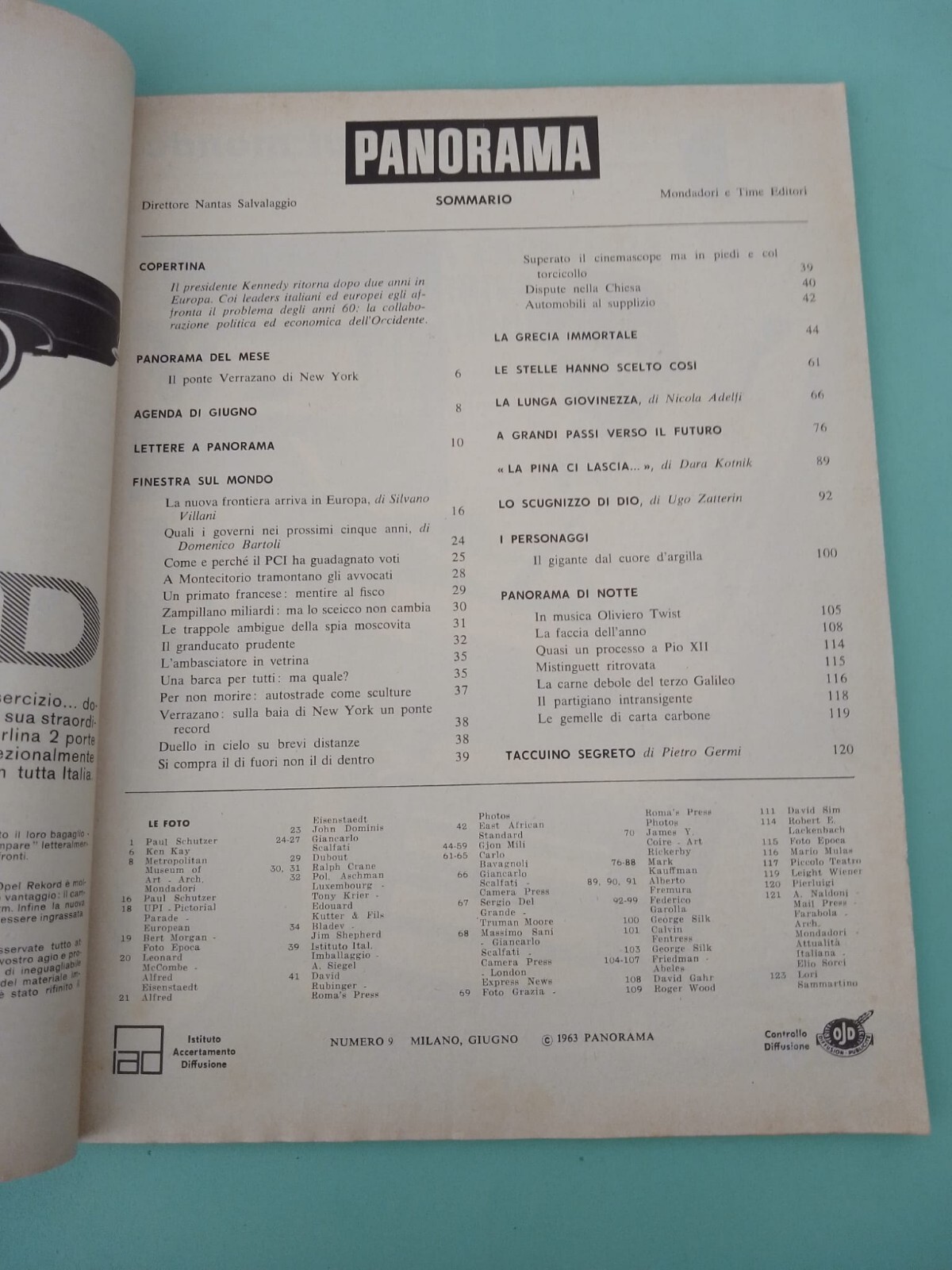 PANORAMA JUNE 1963 NO. 9 -VOL. I – MONDADORI E TIME LIFE EDITORS