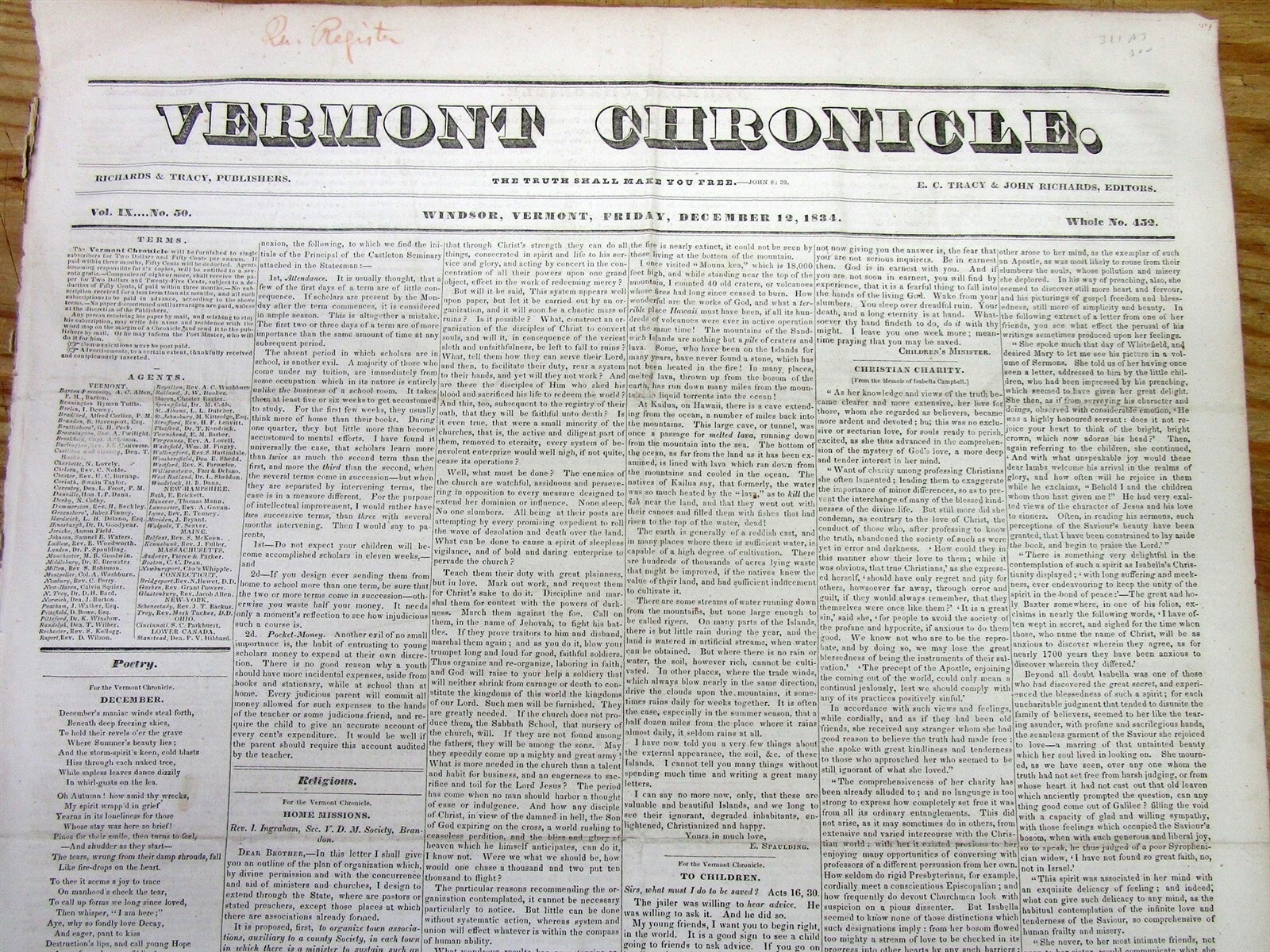 1834 newspaper PRESIDENT ANDREW JACKSON supports NATIVE AMERICAN INDIAN REMOVAL