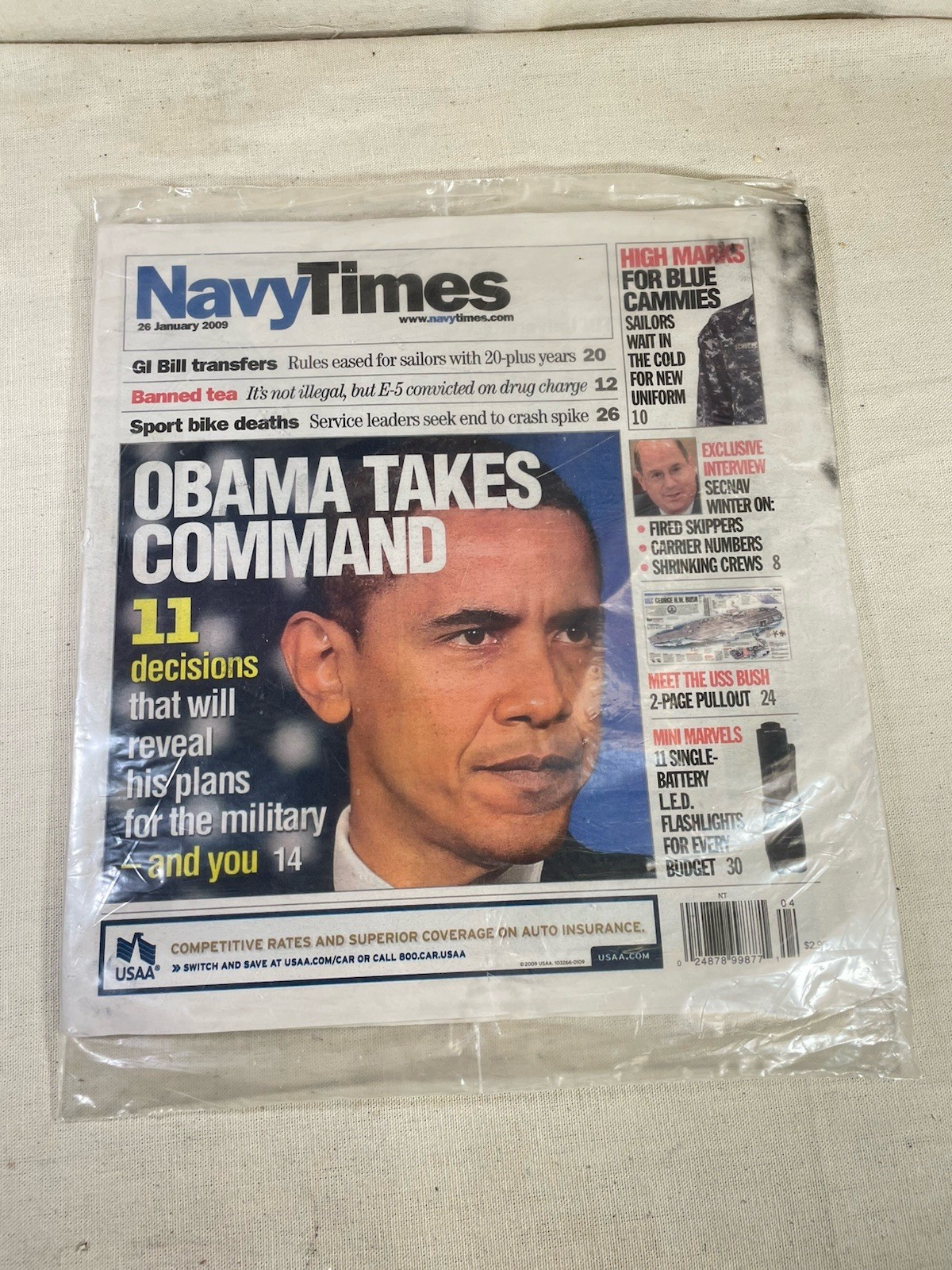 Navy Times Newspaper – Obama Takes Command – January 26, 2009 Issue#005