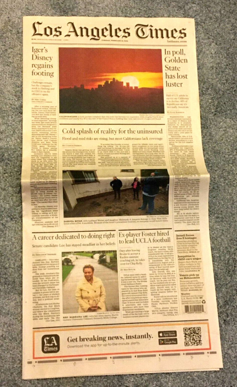 LOS ANGELES TIMES Feb. 13, 2024 TRUMP Biden JASON & TRAVIS KELCE Dodgers Ohtani