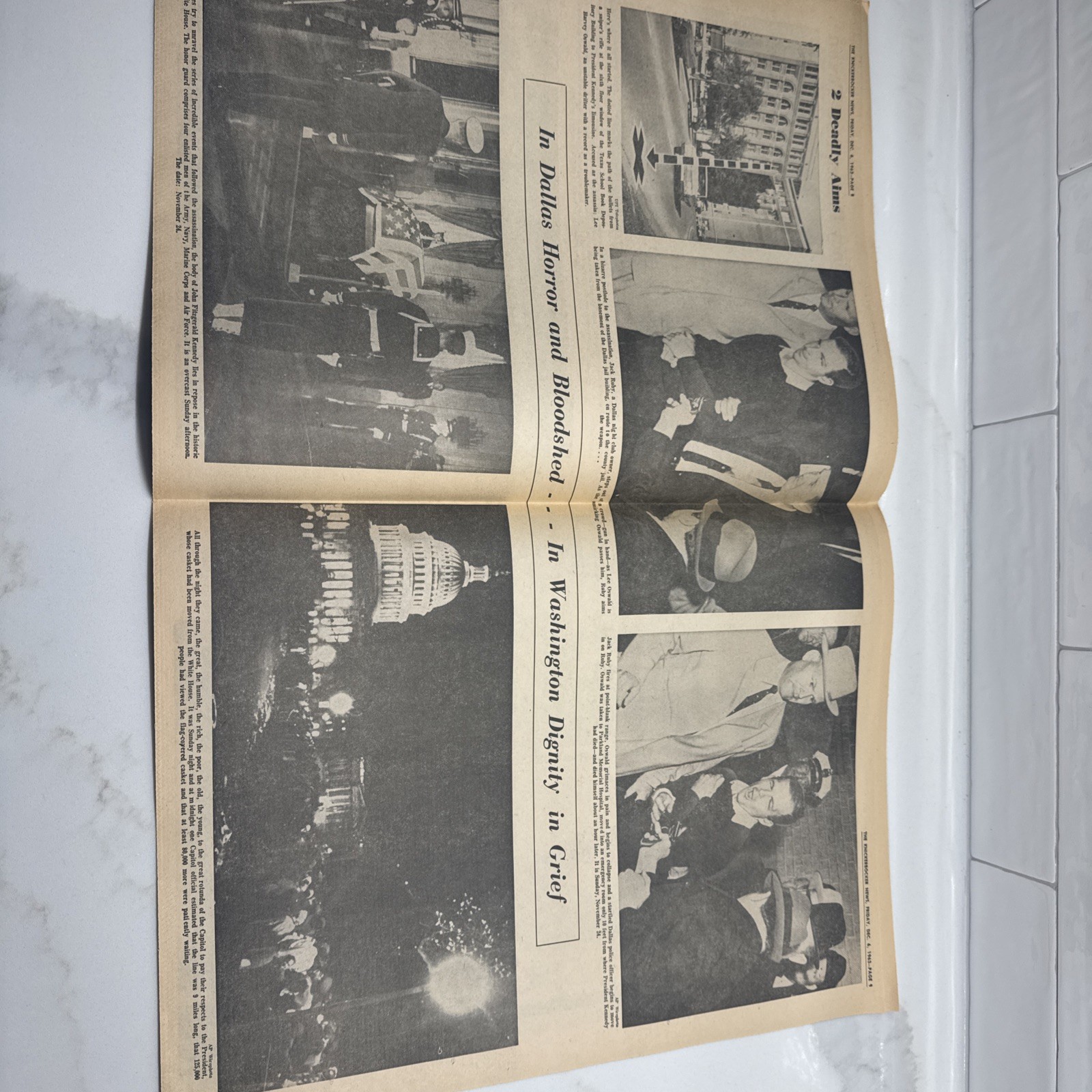 1963 Dec 6 KNICKERBOCKER NEWS Newspaper Special Supplement JFK Death LOT OF 12