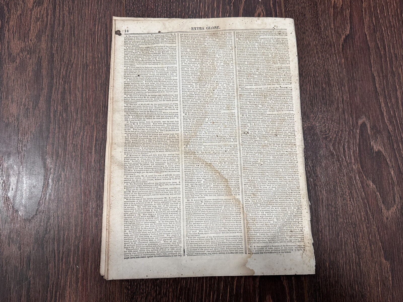 1840 Democratic National Convention Overview Pre Civil War Extra Globe Newspaper