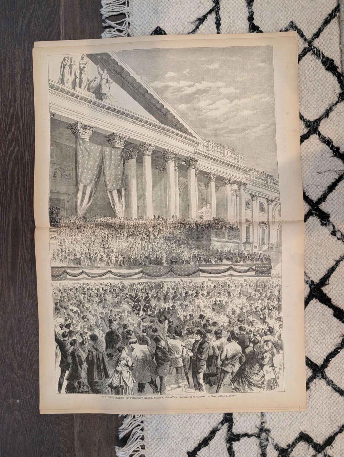 March 20 1869 Harpers Weekly, Inauguration of President Grant, Howard University