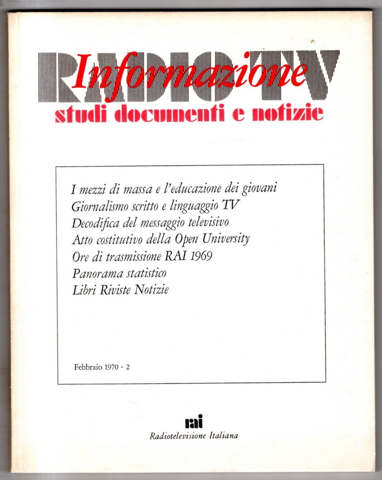 INFORMATION TV RADIO – N 2 – 1970