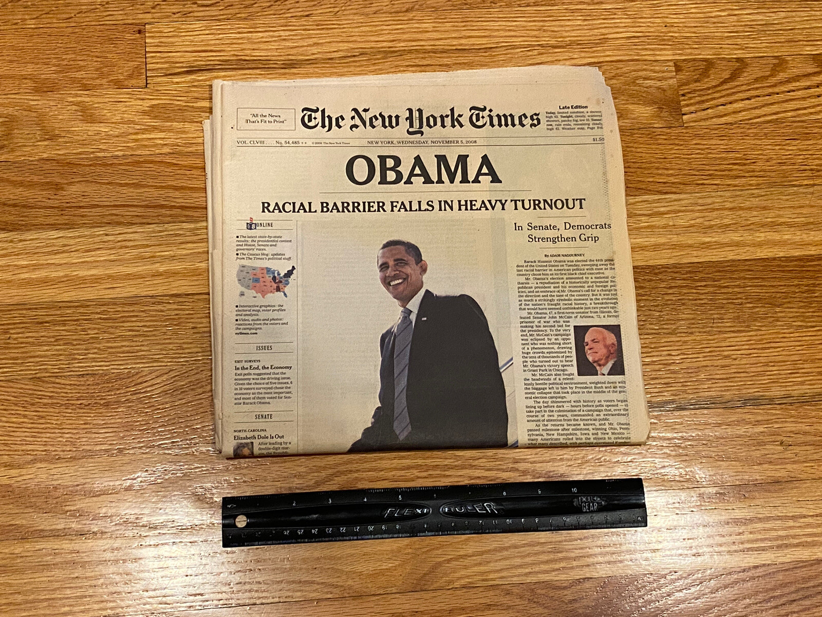 New York Times November 5, 2008 – Barack Obama Becomes United States President