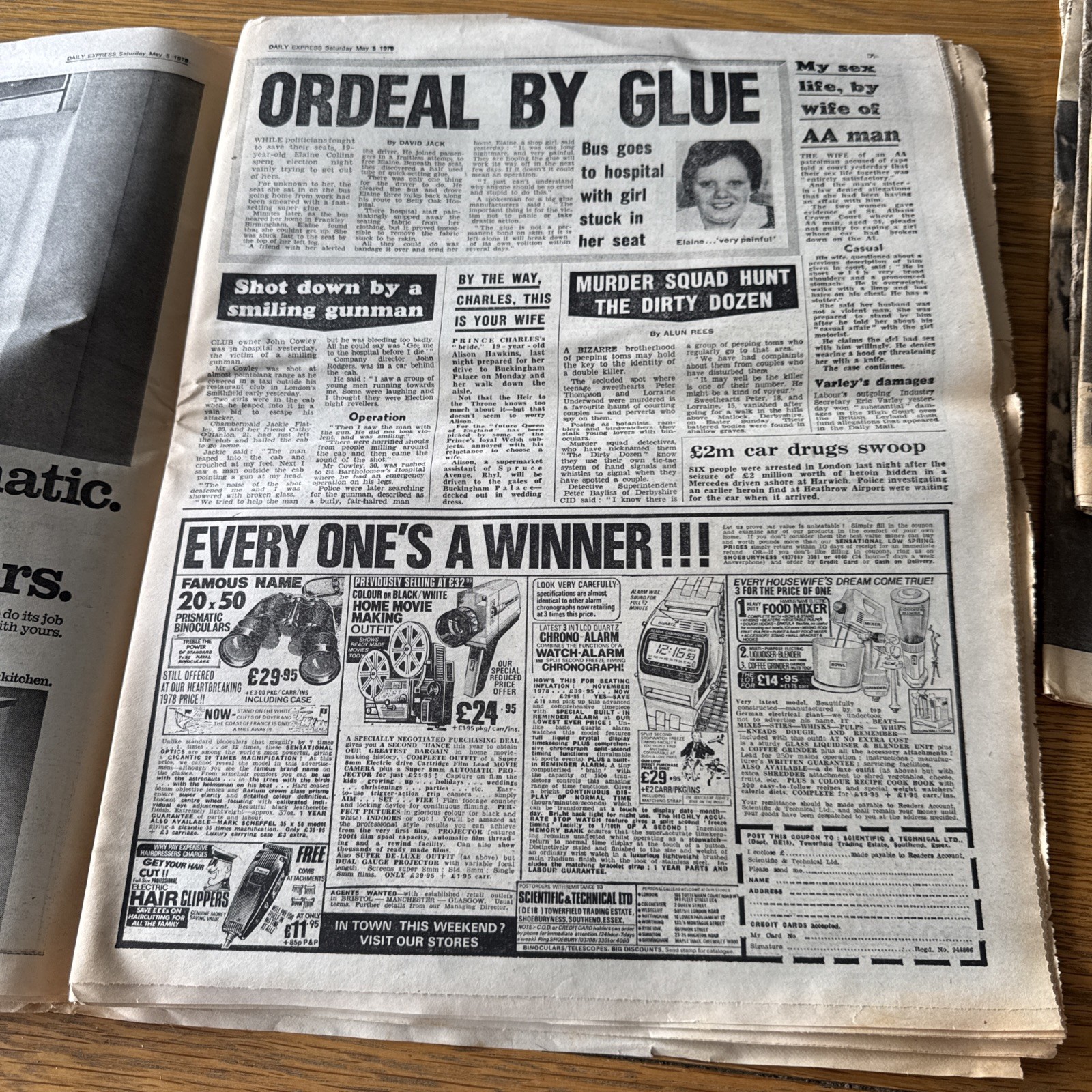 Daily Express Newspaper – 5th May 1979 – Margaret Thatcher Front Cover