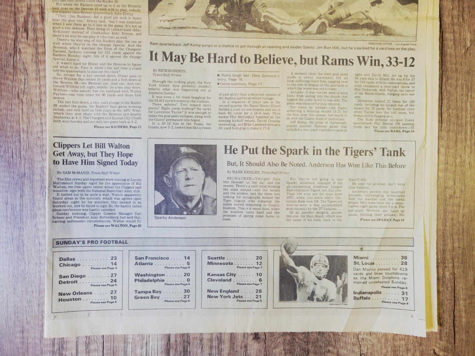 1984 Oct 1: LA Los Angeles Times Sports MLB Angels Mike Witt Throws Perfect Game