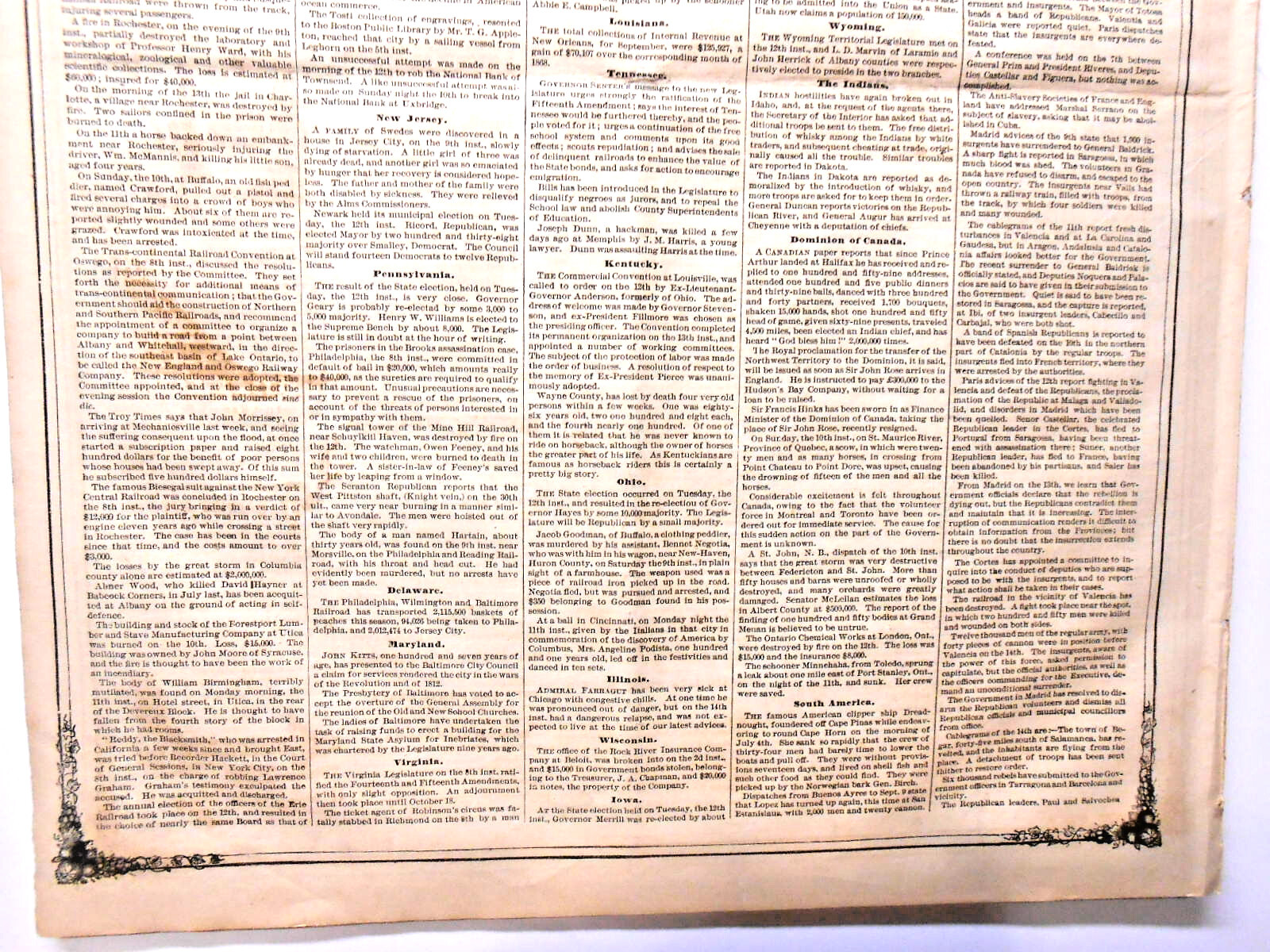 Newspaper RARE & Early U.S. Woman’s Female Suffrage VOTE Cartoon 1869