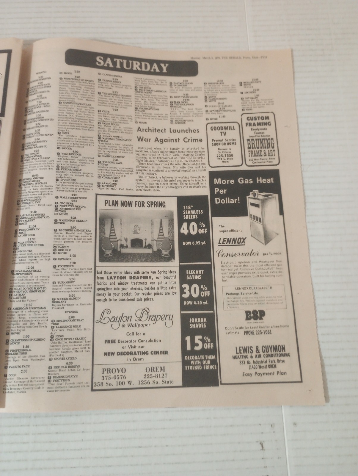 The Daily Herald TV Weekly March 5 1979 Stockard Channing ZCMI Ad Provo Utah UT