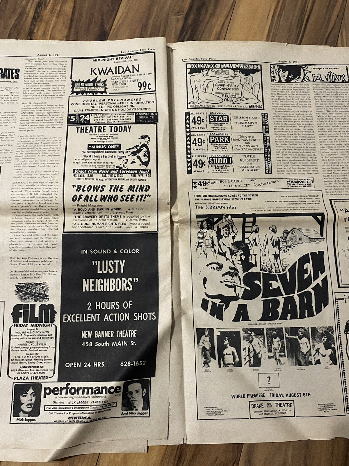 Lot of 4 Los Angeles LA Free Press Newspapers Loads of Vintage Music Ads