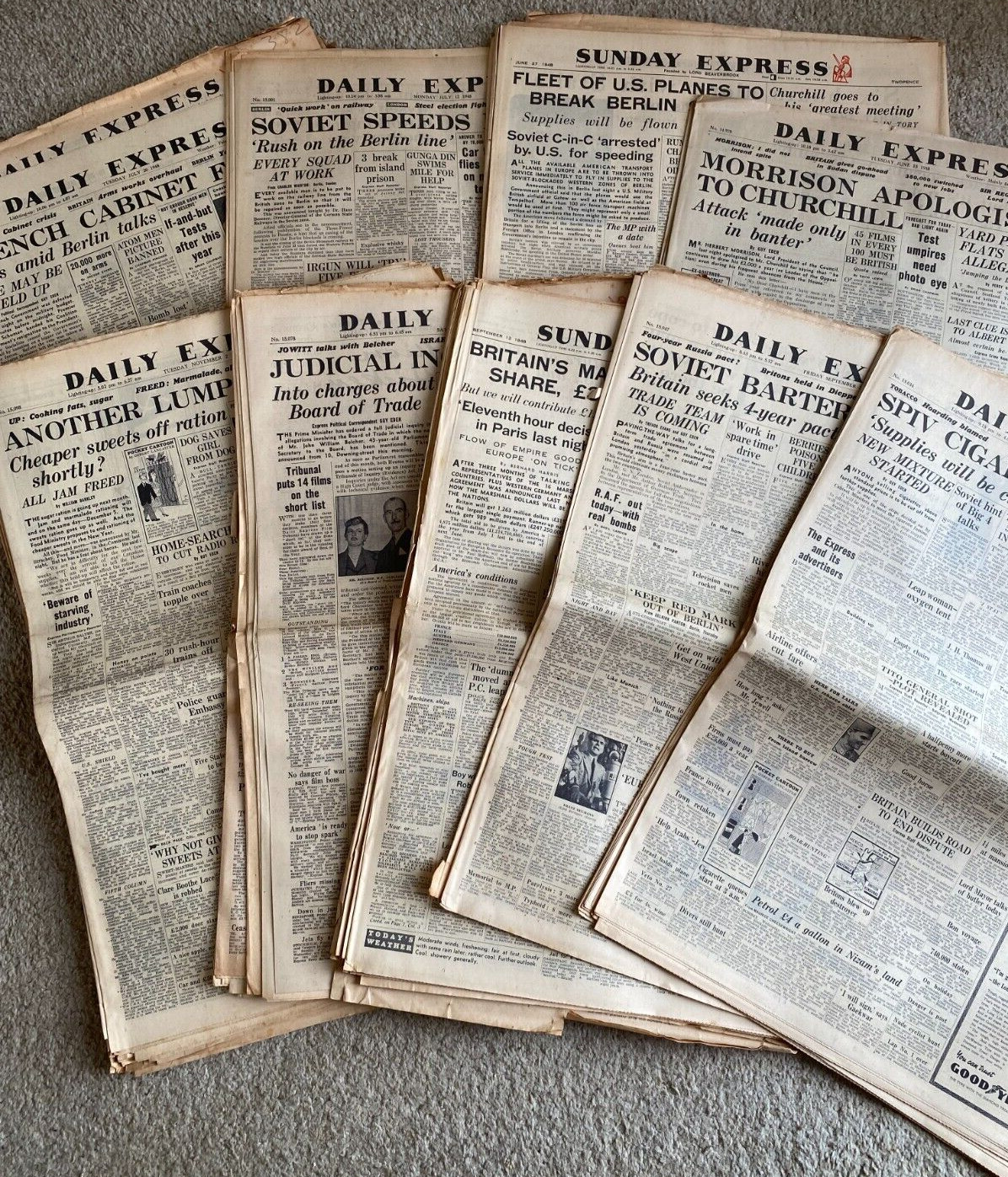 Daily Express Newspaper 13th March 1948 Peron Argentina ORIGINAL