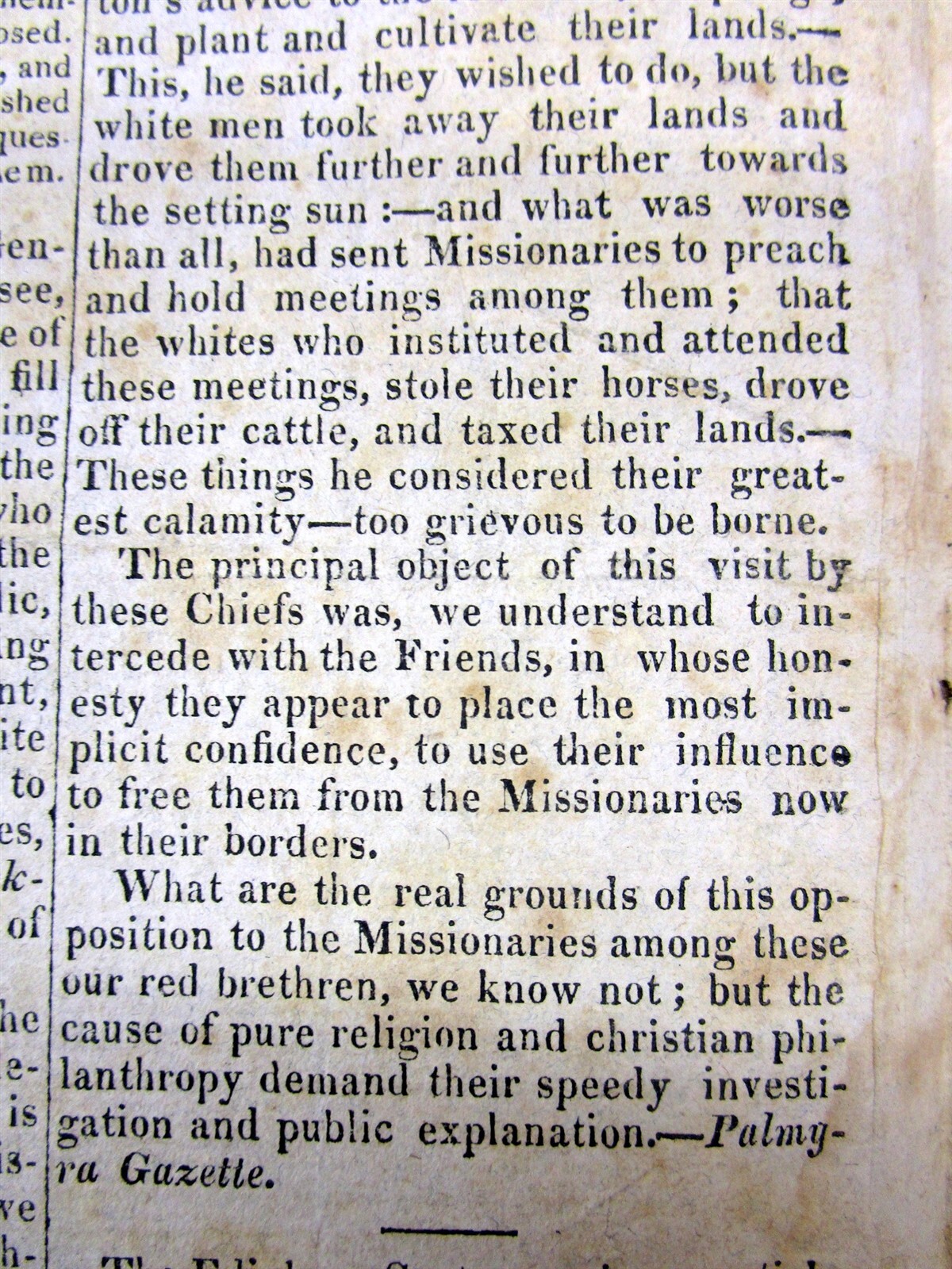 1822 newspaper ANDREW JACKSON NOMINATED for US PRESIDENT by TENNESSEE Seneca Ind