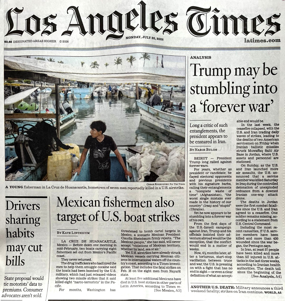 LOS ANGELES TIMES July 20 2026 FIFA WORLD CUP FINAL SPAIN ARGENTINA MLB Dodgers