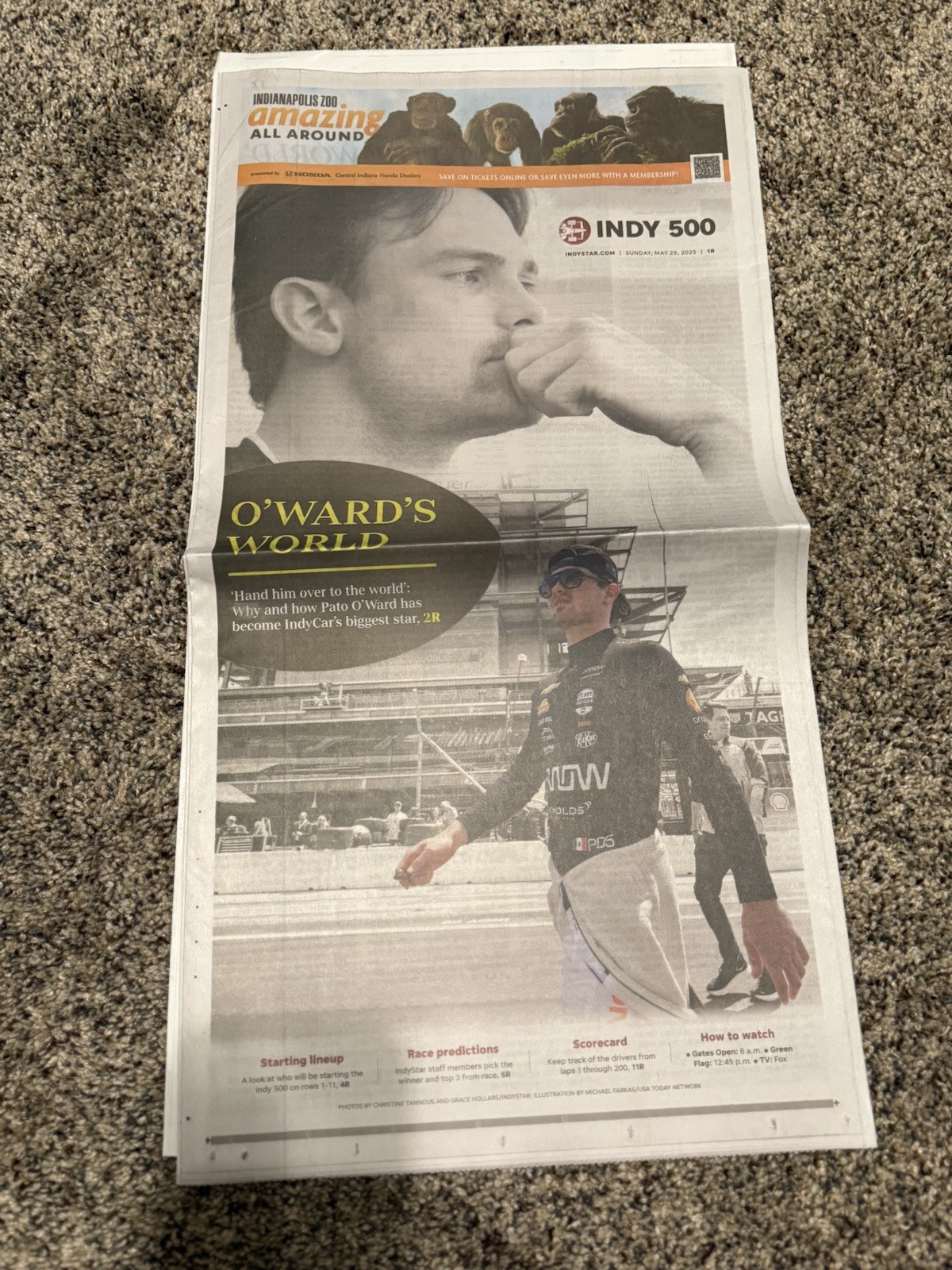 The Indianapolis Star May 25, 2025 Newspaper- Indy 500 2025 Race Preview NEW